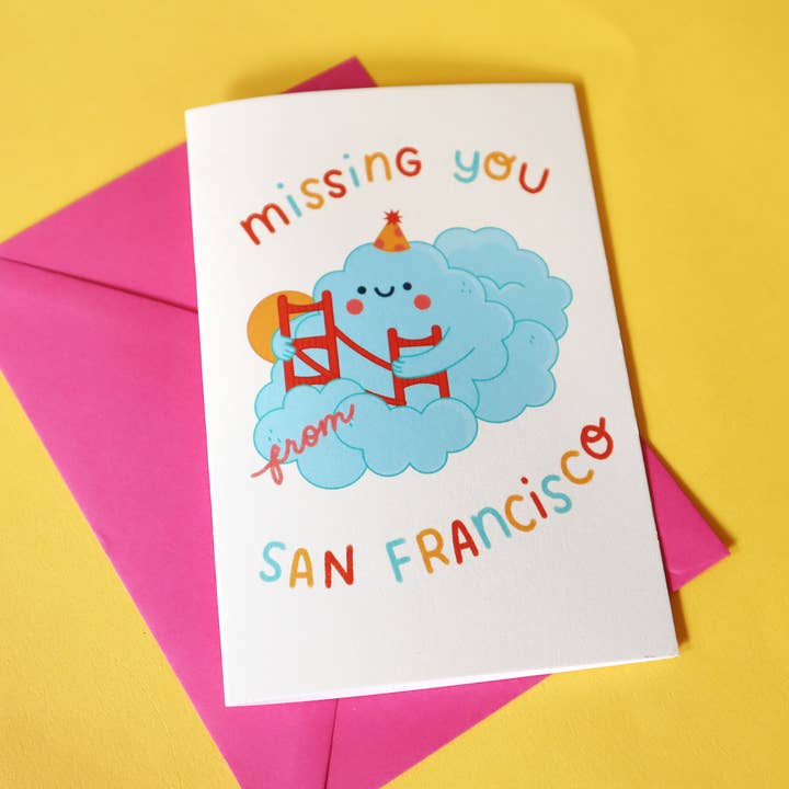 Carte de voeux Missing You from San Francisco pour la vente par Yay! It's Vica