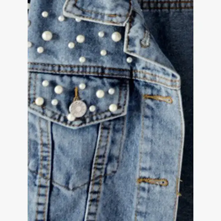 Katinki - Wholesale Denim Jacket - Women's - Pearl Embellished Denim Jacket5