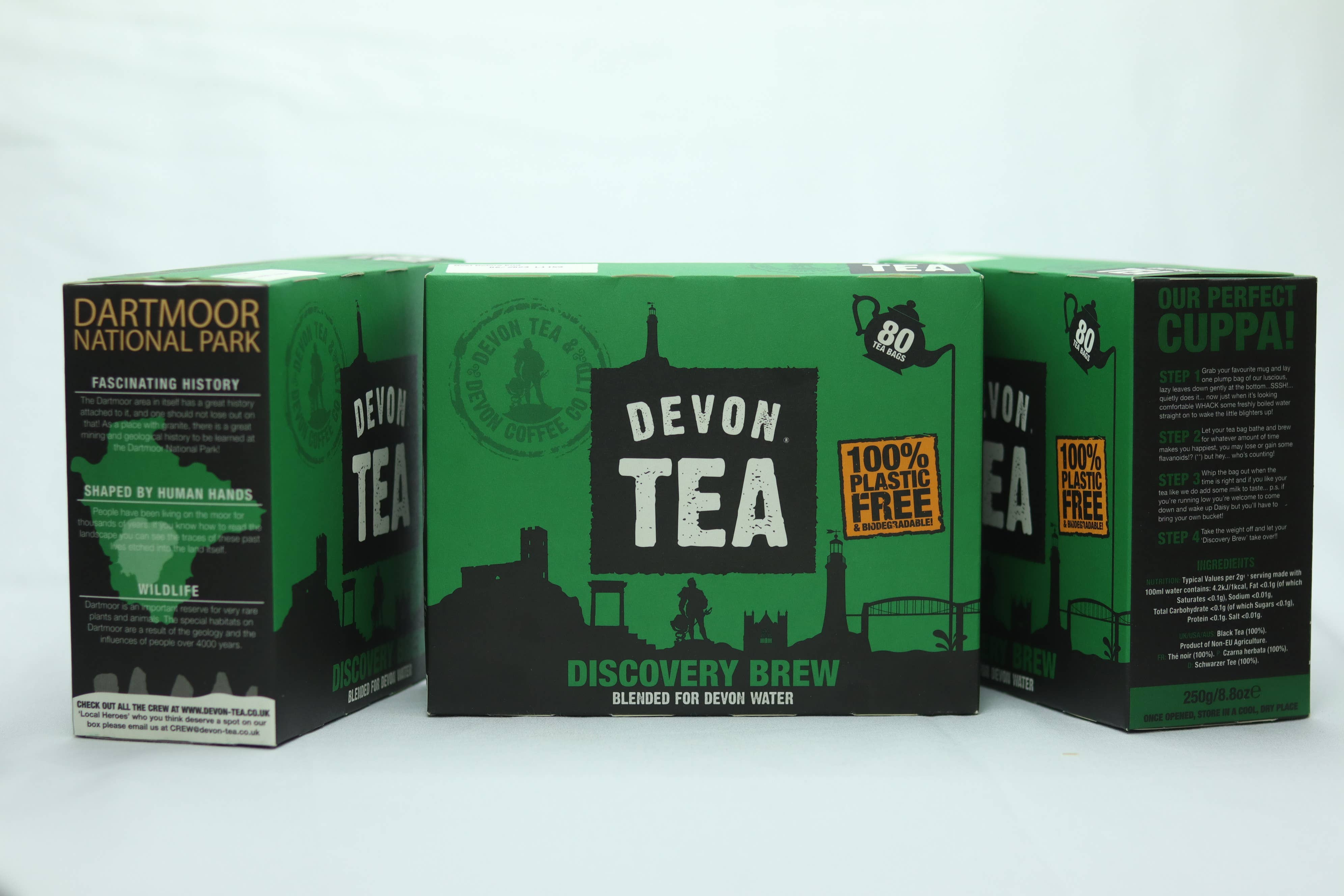 Cornish Tea and Cornish Coffee - Wholesale Tea Bags - 12x 80 Devon Tea Discovery Brew1