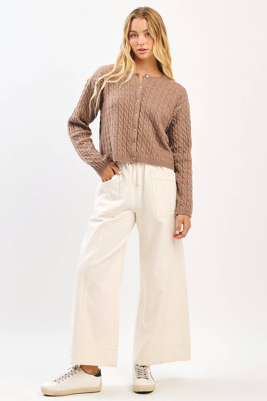 mittoshop - Wholesale Pants - Women's - MINERAL WASH WIDE LEG ELASTIC WAIST TWILL PANTS17