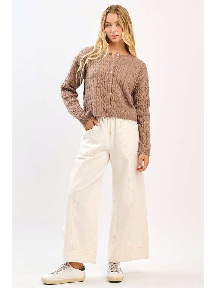 mittoshop - Wholesale Pants - Women's - MINERAL WASH WIDE LEG ELASTIC WAIST TWILL PANTS17