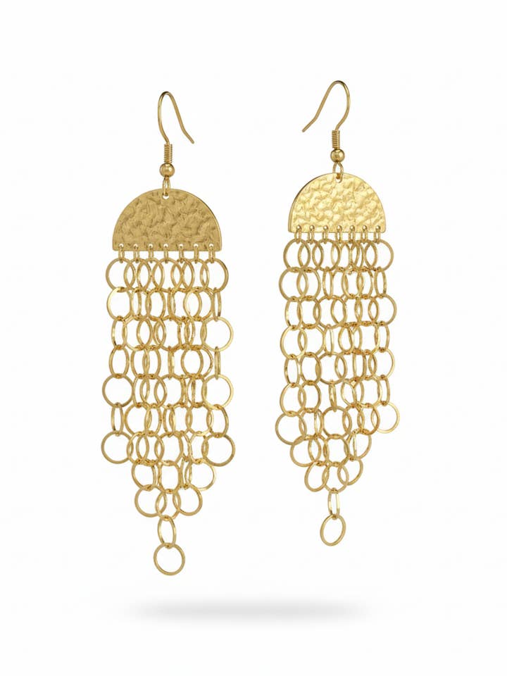 Penny RVS Oorbellen met Hanger voor wholesale door Cassette Barcelona