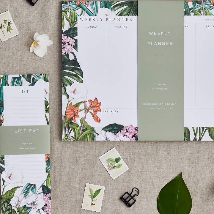 Catherine Lewis Design - Wholesale Planner - Palm House Tropics - A4 Weekly Planner1