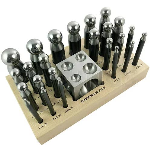 25pc Doming Block and Punch Set for wholesale by Al Findings