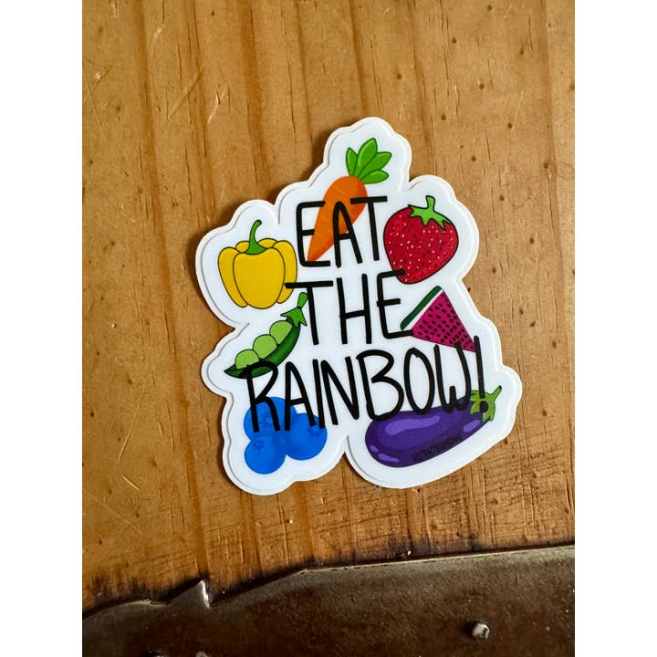 Eat the Rainbow Sticker for wholesale by AbstractbyRabrams