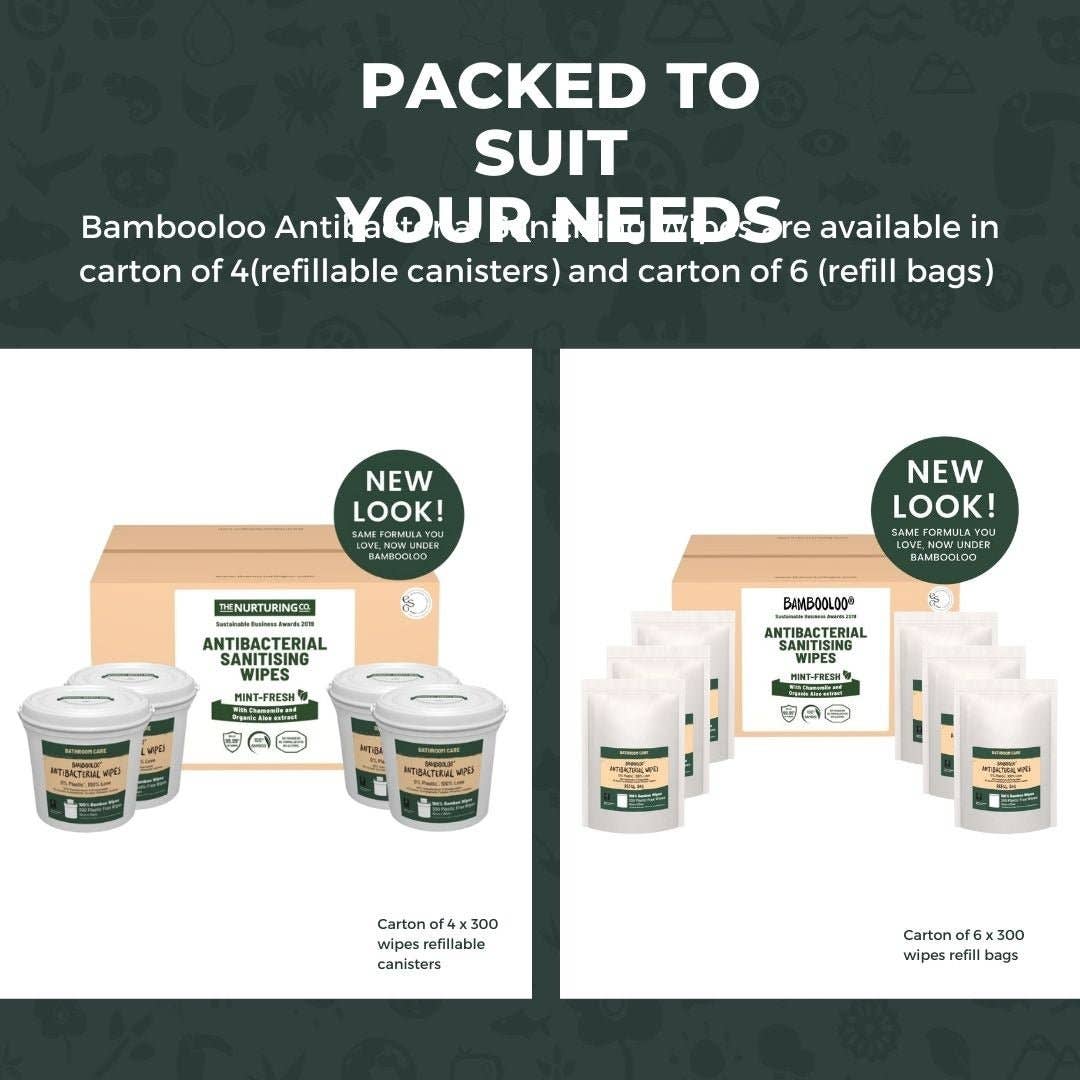 Bambooloo - Wholesale Face & body wipes - Bamboo Antibacterial Wipes | 1 canister4