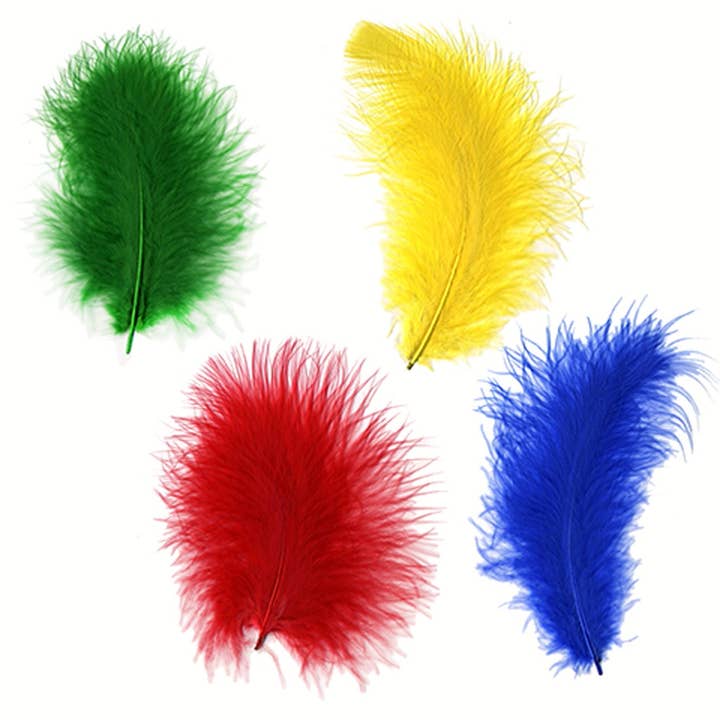 Marabú de pavo teñido suelto, mezclado de 3 a 8 pulgadas, vibrante para venta al por mayor de Zucker Feather Products