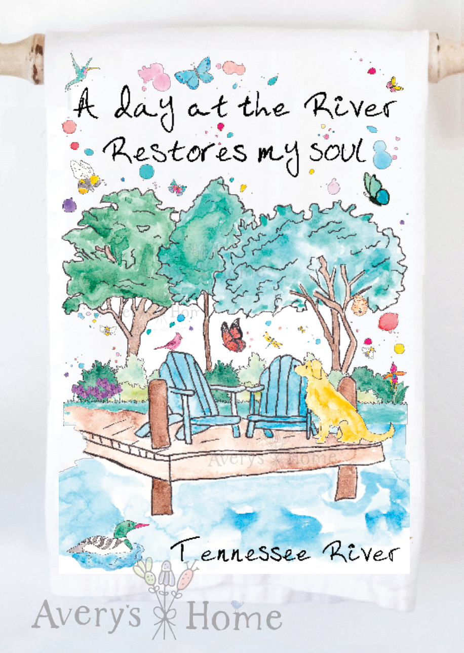 Avery's Home - Wholesale Tea Towel - A Day at the Lake or River Customizable Tea Towel45