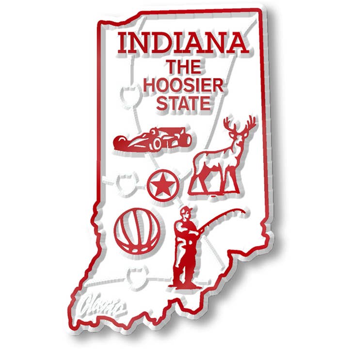 Indiana Small State Magnet, 2.2" x 2.2 Made USA and other Purchase Wholesale made in indiana. Free Returns & Net 60 Terms on Faire trending on Faire.