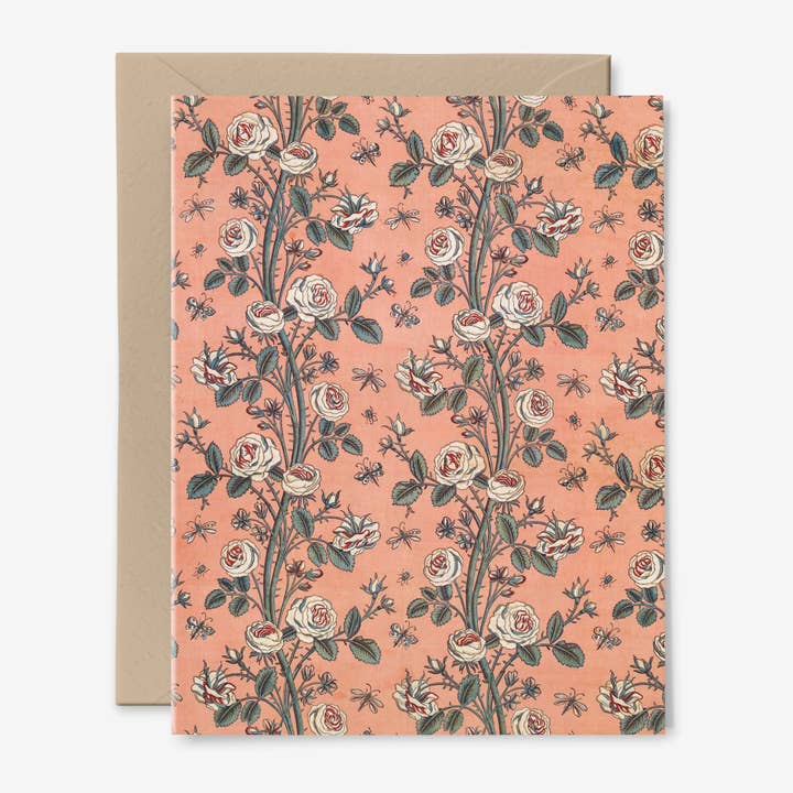 Carte Vigne Rose | Toute Occasion | Floral | Motif Vintage pour la vente par Hemlock House Studio