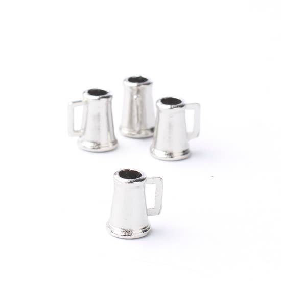 Factory Direct Craft - Wholesale Decorative Tabletop Object - Dollhouse Miniature Pewter Beer Mugs (Pack of 4)