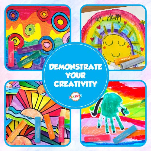 The Toy Group - Wholesale Paint Set - Playkidiz Paint Sticks, 12 Pack, Neon & Metallic Colors, Twi8