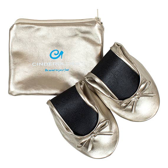 Cinderollies - Wholesale Flats – Women’s - Fairy GoldMother (Champagne Gold) Ballet Flats for Wedding1