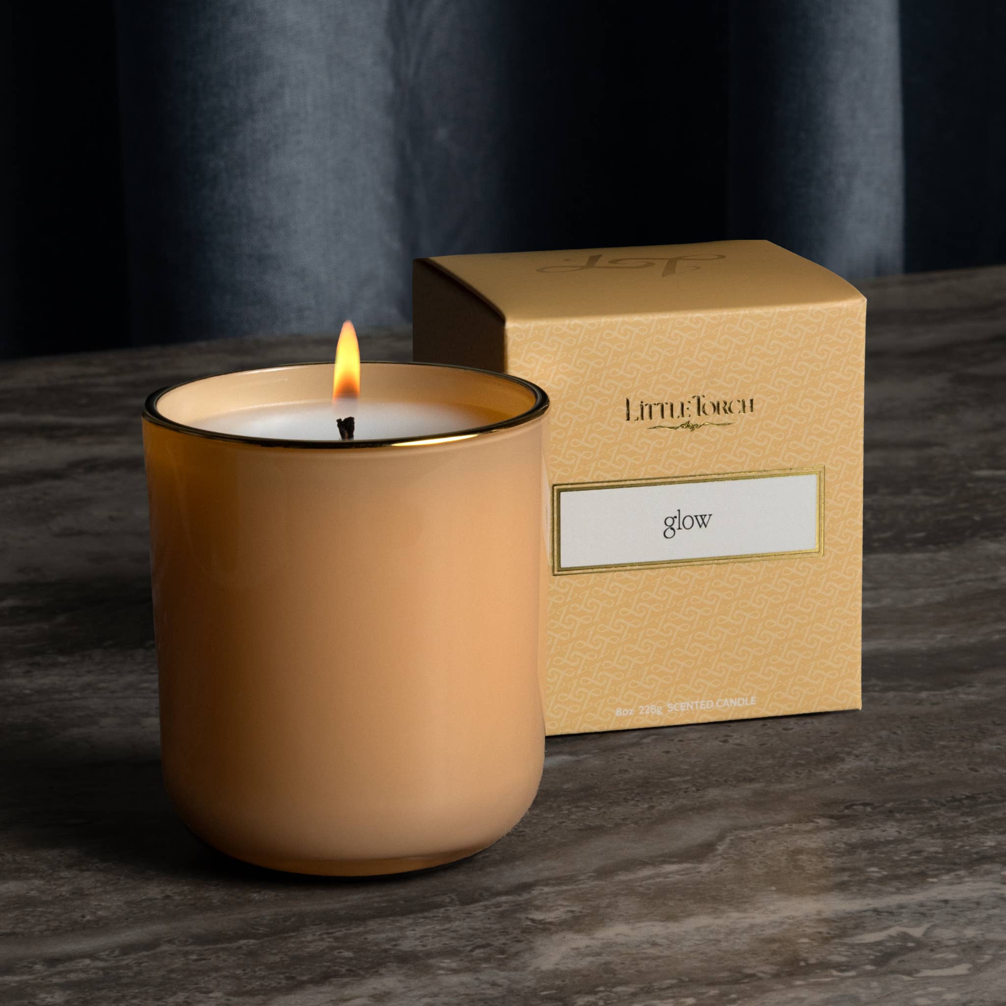 Little Torch - Wholesale Jar/Filled Candle - glow candle (lemon, grapefruit, and orange)1