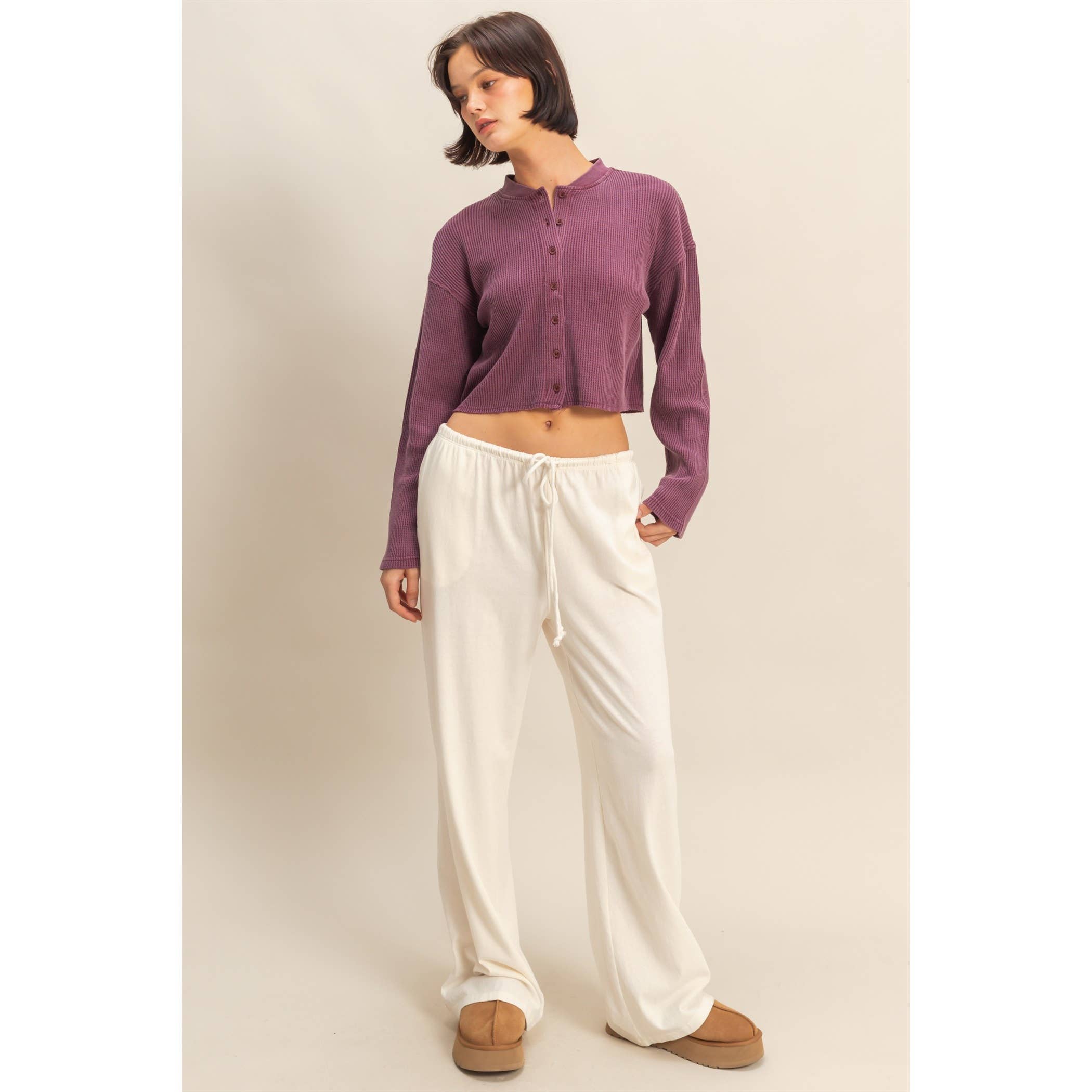 Double Zero - Vendita all'ingrosso Pantaloni sportivi/da jogging loungewear - Donna - Pantaloni rilassati a vita con coulisse lavati con minerali33