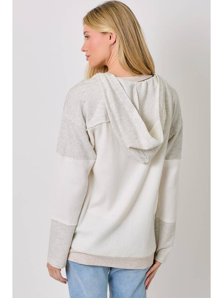 Mystree - Wholesale Cardigan - Women's - 60553 Color Block Hoodie Cardigan18