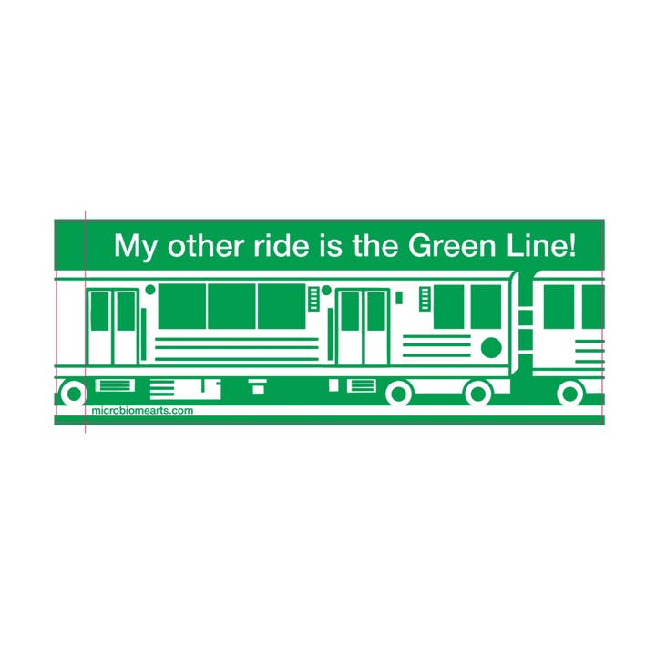 Microbiome Arts - Wholesale Phone & Laptop Stickers - My Other Ride Is The L! Chicago Train Bumper Sticker 8
