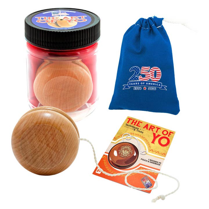 Art of Yo Toy Jar with America 250 Color Canvas Pouch for wholesale by Channel Craft