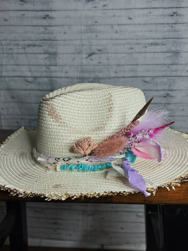 Eleanor Straw Hat for wholesale by Pearled Pecos Hat Co.