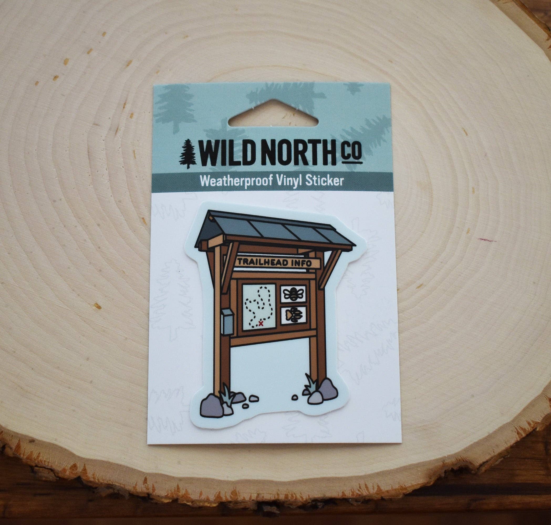 Wild North Co - Wholesale Sticker - Trailhead Kiosk Sticker2
