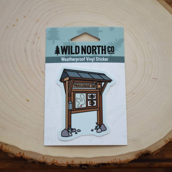Wild North Co - Wholesale Sticker - Trailhead Kiosk Sticker2