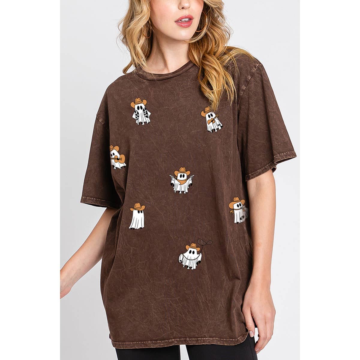 HRTandLUV - Wholesale T-Shirt (Graphic) - Women's - COWBOY GHOSTS OVERSIZED GRAPHIC TEE5
