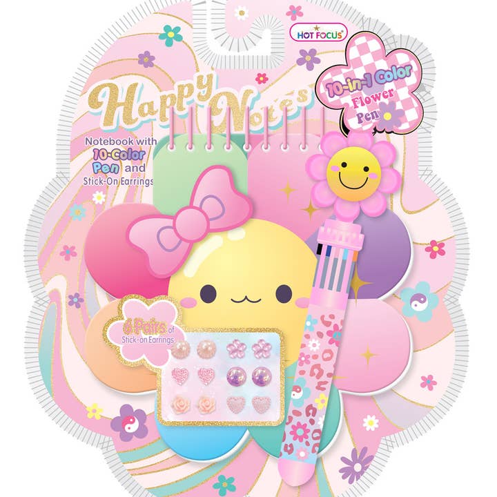 Hot Focus, Inc. - Wholesale Notebook - Happy Notes, Groovy Flower