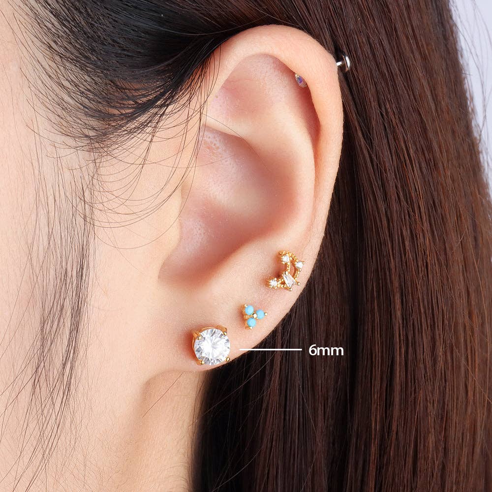 oumo jewelry - Wholesale Stud/Post Earrings - Basic Round Gemstone Studs3