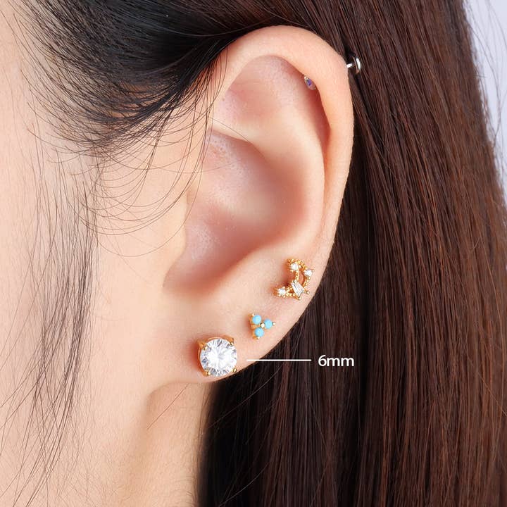 oumo jewelry – wholesale Solitärörhängen – Grundläggande runda ädelstensdubbar3