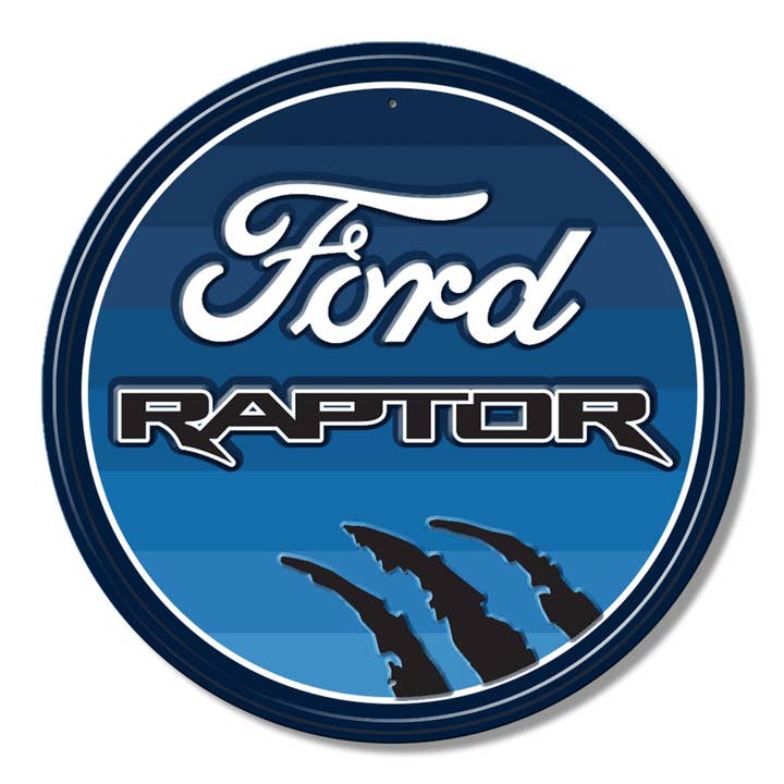 ROUND - Ford Raptor Tin Sign for wholesale by Desperate Enterprises