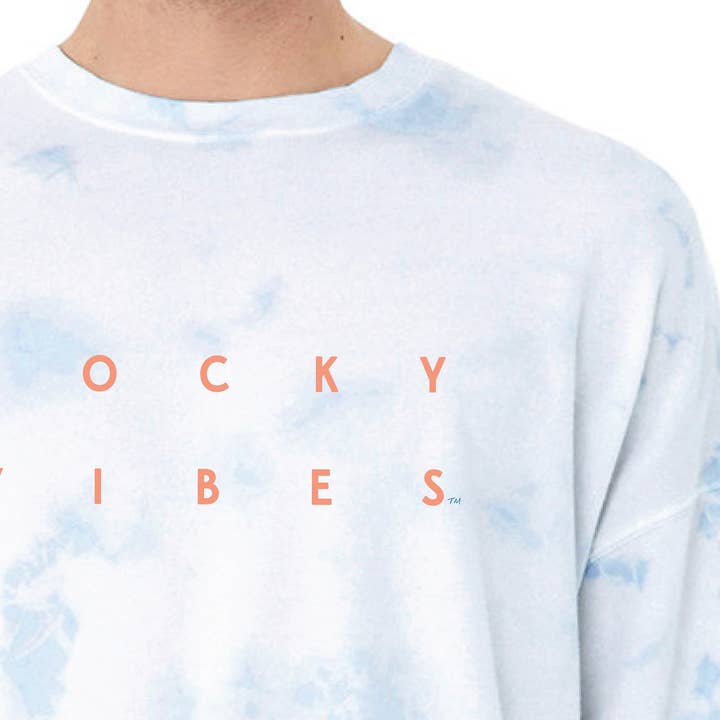 Cocky Vibes Tie Dyed Fleece Crew for wholesale by The Cocky Brand