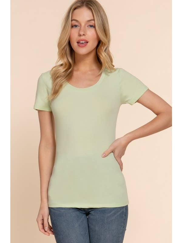 Active Basic | Active USA - Wholesale T-shirt – women's - Short Sleeve Scoop Neck Cotton Jersey Top3