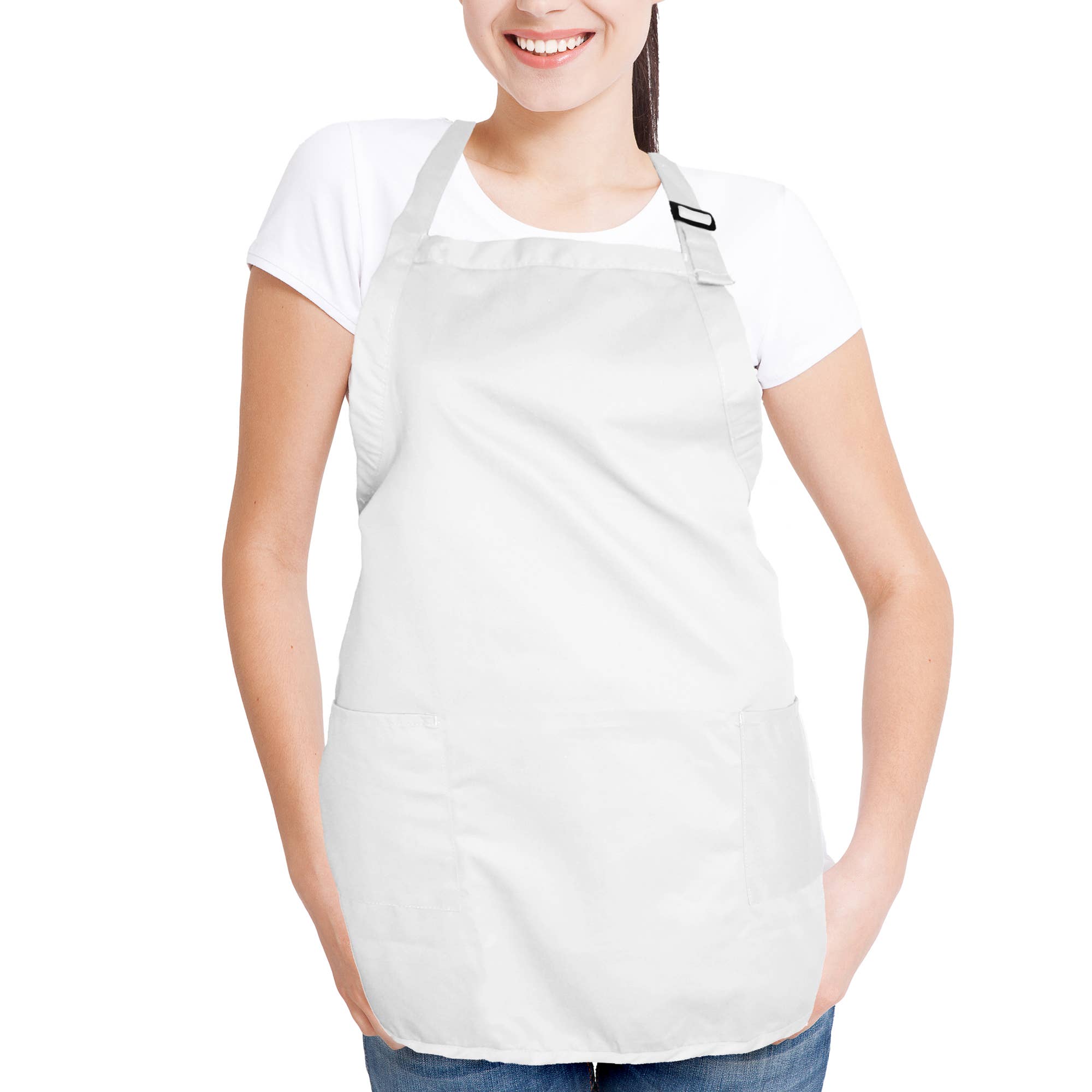 Dalix - Venta al por mayor Delantales - Delantal DALIX Restaurante Home Spun Spun Poli Algodón 2 Bolsillos52