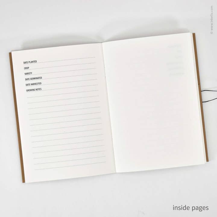 Inkello Letterpress - Wholesale Journal/Diary - Brown Kraft Seed Journal with Grow Wheel (#618)5