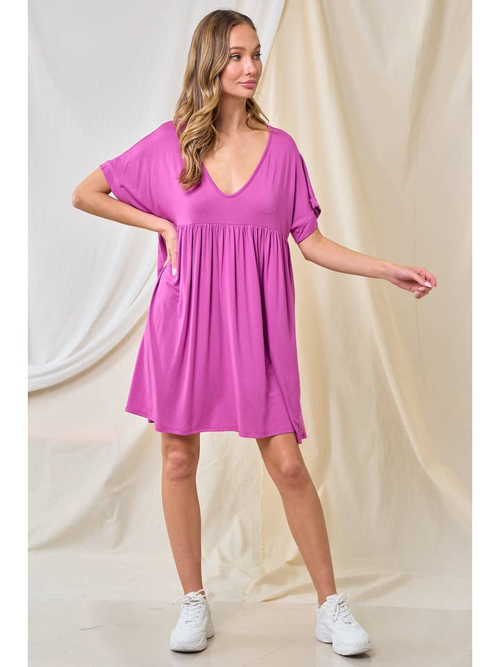 lovely melody - Wholesale Dress - Women's - LMD5555- Simple and plain solid mid dress4