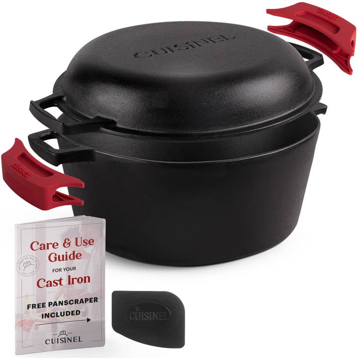 Cuisinel Pre Seasoned Cast Iron Skillet And 7 Qt Double for wholesale by cuisinel