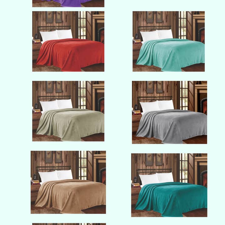 Western Linens - Wholesale Throw Blanket - King Size Mia Throw Blanket - Solid Collection