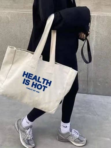 Health is Hot Tote Bag for wholesale by Pure Joy Drinks