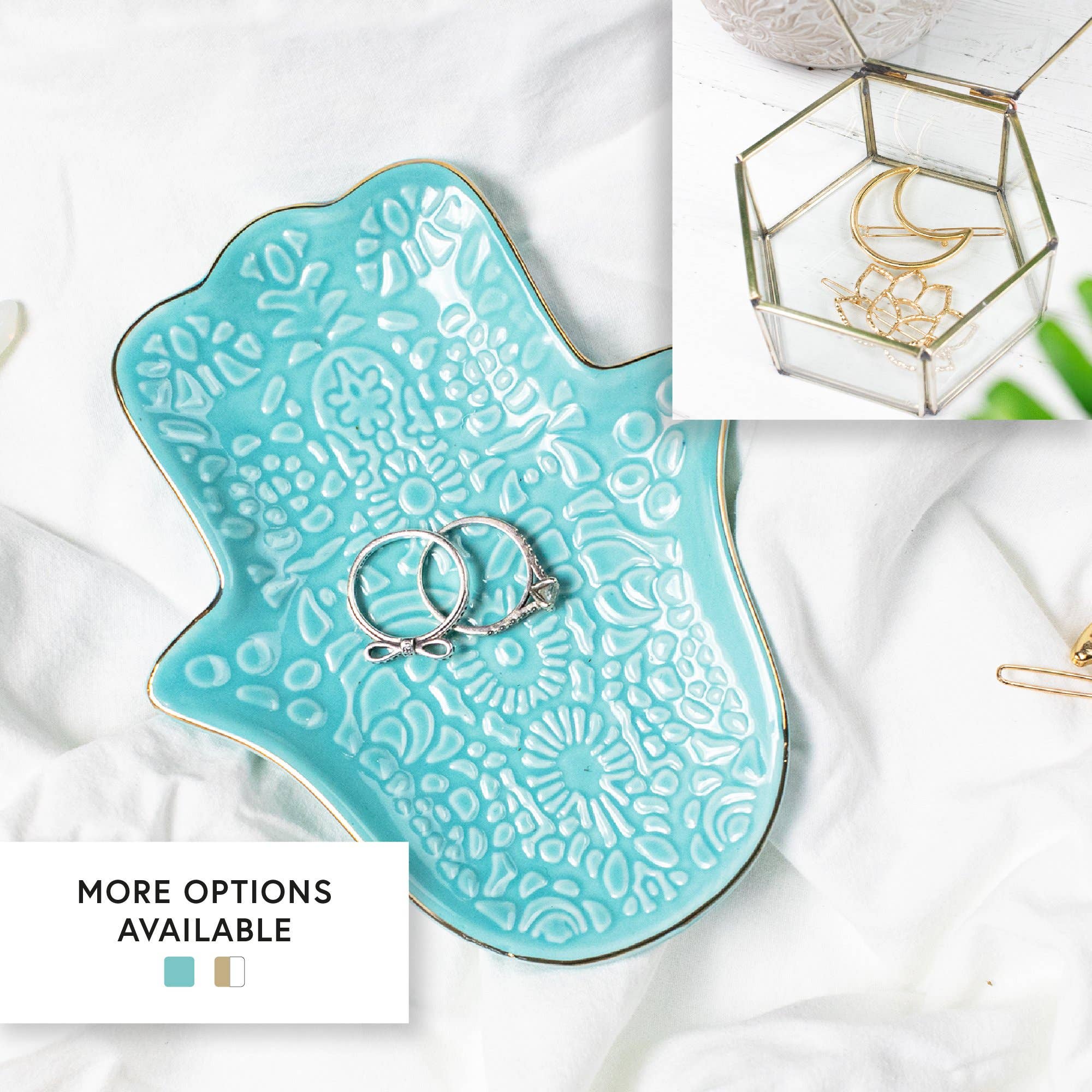 Myga - Wholesale Sieradenschaaltje - Sieradenschaaltje met Hamsa-motief in turquoise5