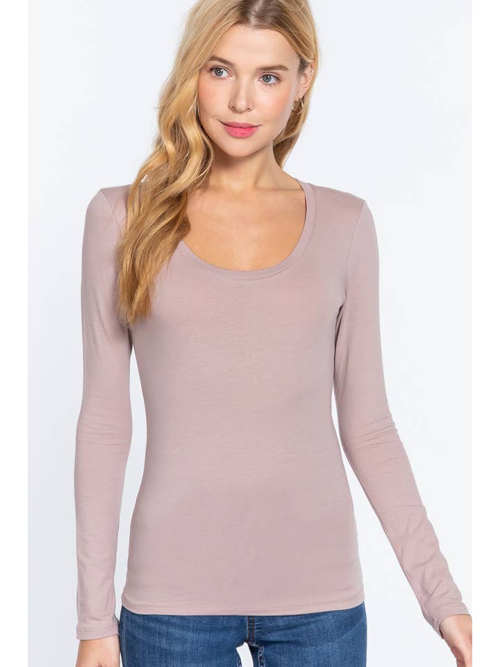 Vanilla Monkey - Wholesale Knit Top - Women's - Long Sleeve Scoop Neck Basic Top14