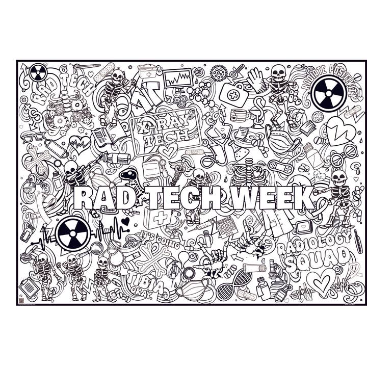 PERSONALIZED Radiology Coloring Poster-Rad Tech Week | Staff Fun for wholesale by Artistic Chaos Ink