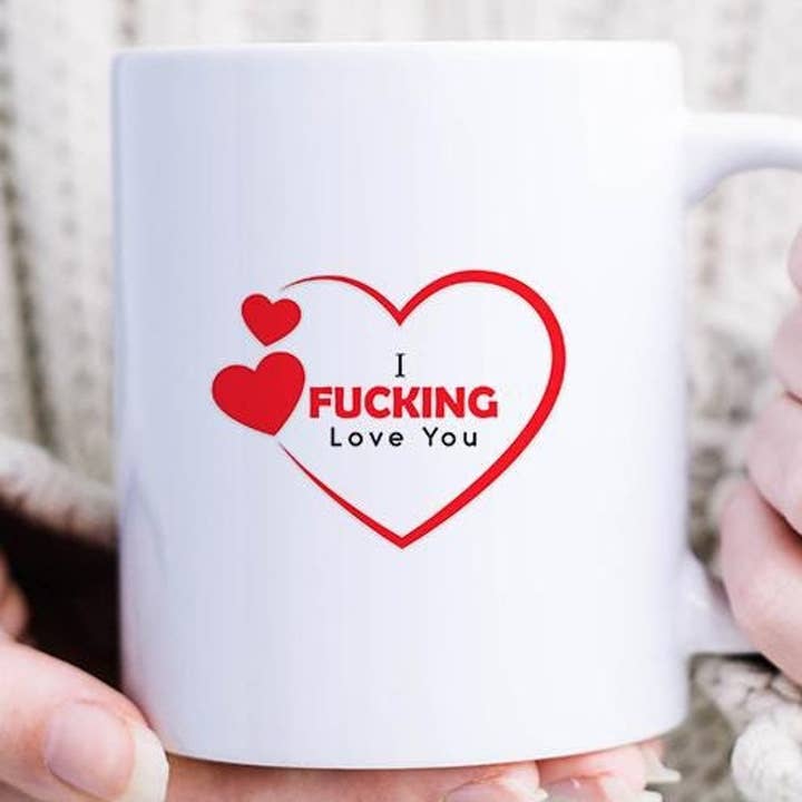 Mug "Je t'aime putain" - Mug de la Saint-Valentin, Mug coquin pour la vente par VenusArtsShop