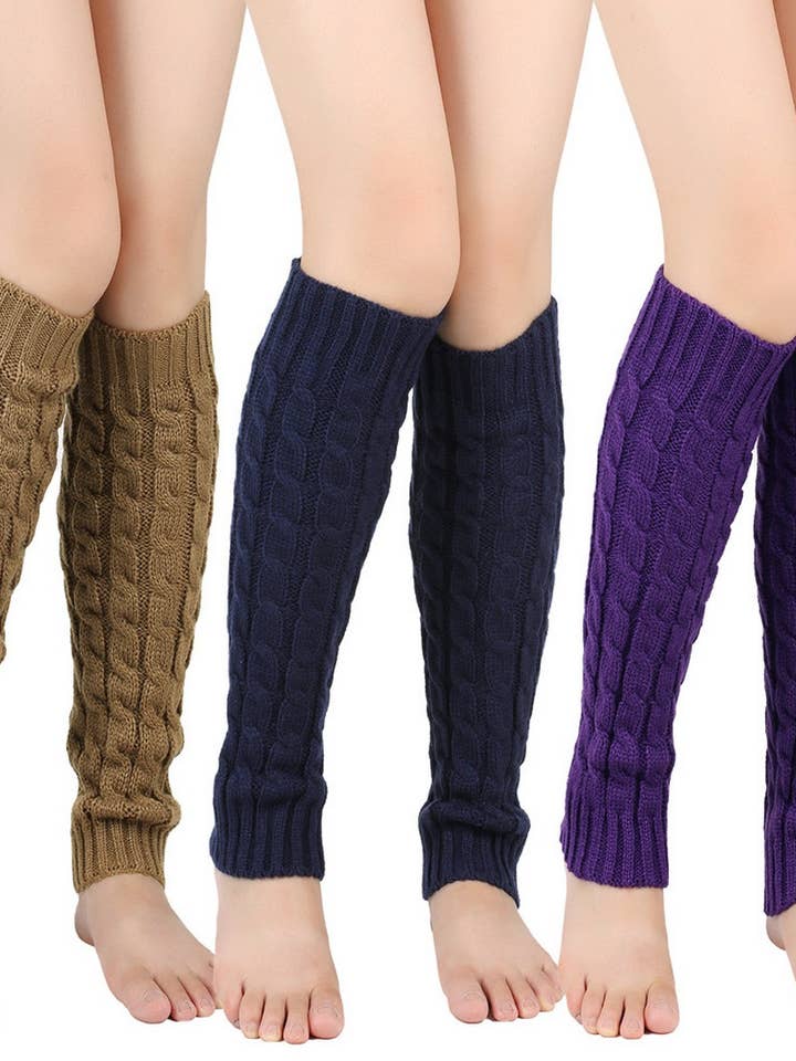 CWMS0811_Winter Warm Knitted Twist Leg Warmers for wholesale by NINEXIS
