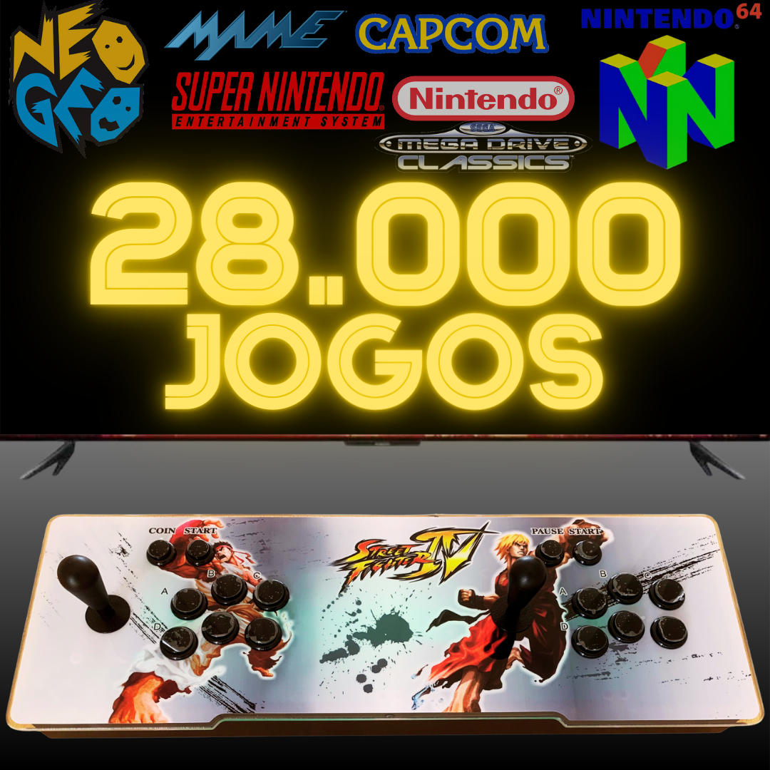 Nice Stuff Sales – wholesale Small/handheld appliance – Backlit Pandora Box Console with 28,000 retro games and 3D games and sound system Special Edition Street Fighter1