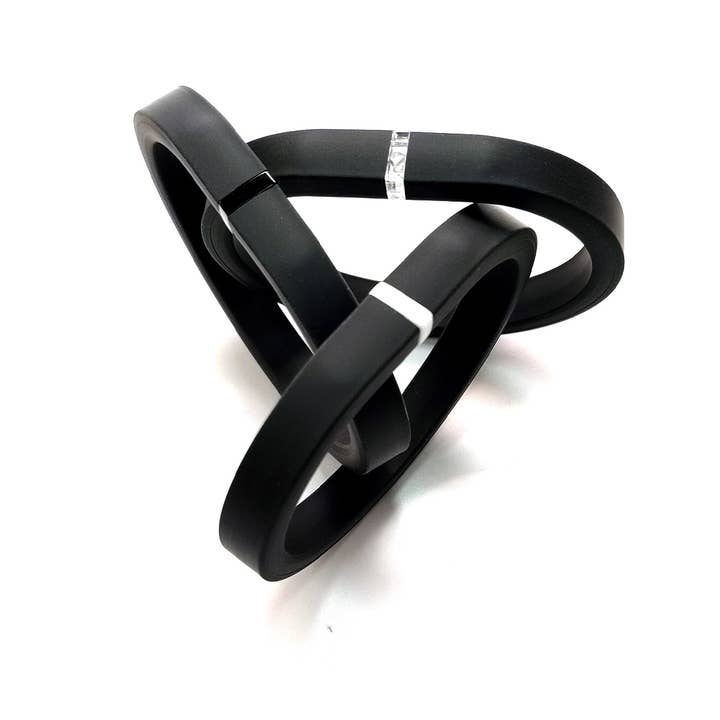 TORY black rubber bracelet ESSENTIALS for wholesale by ALEX+SVET