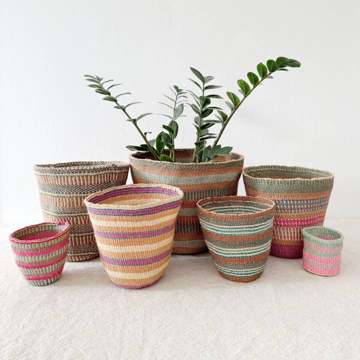 Amsha - Wholesale Basket - Fine Weave Storage Plant Basket- Assortment 522 (OOAK)