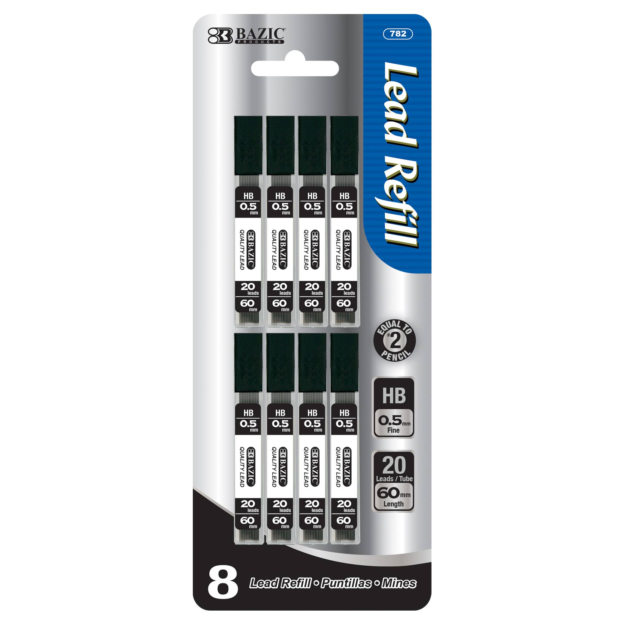 BAZIC Products - Wholesale Pencil - Mechanical Pencil Lead 0.5mm 20 Ct. (8/Pack)0