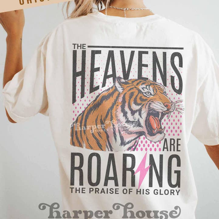 Heavens Roaring Retro Jesus Tee 90s Aesthetic for wholesale by TheKingShirt