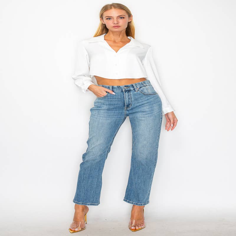 Judy Blue Kailee Full Size Tummy Control High Waisted Straight