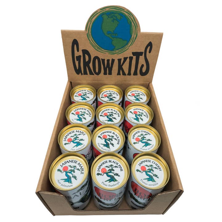 The Jonsteen Company - Vente Présentoir – maison et déco - Coffret pour bonsaï | 12 kits de culture avec présentoir